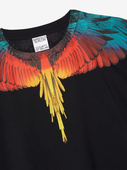 Marcelo Burlon Icon Wings Regular T-Shirt Black Red  | Hype Vault Kuala Lumpur