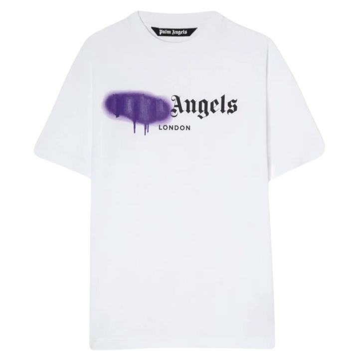 Palm Angels London Sprayed Logo Tee White