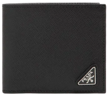 Prada Triangle Logo Bifold Wallet Black | Hype Vault Kuala Lumpur