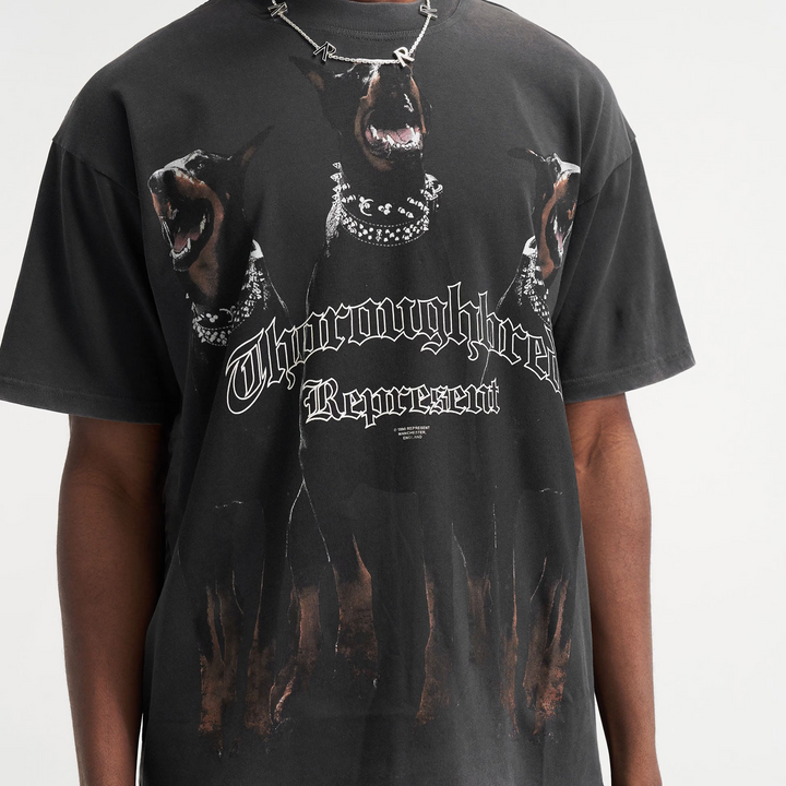 Represent Thoroughbred T-Shirt Vintage Black - Hype Vault 
