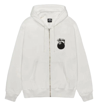 Stussy 8 Ball Pigment Dyed Zip Hoodie ‘Natural’ (FW24)