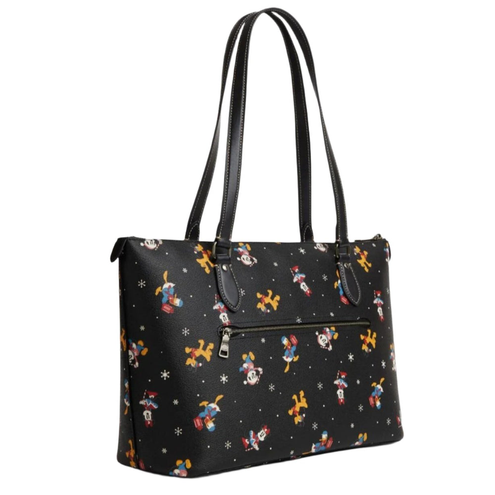 Coach x Disney Gallery Leather Tote With Holiday Print | Hype Vault