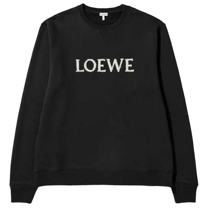 Loewe Embroidered Logo Sweatshirt Black