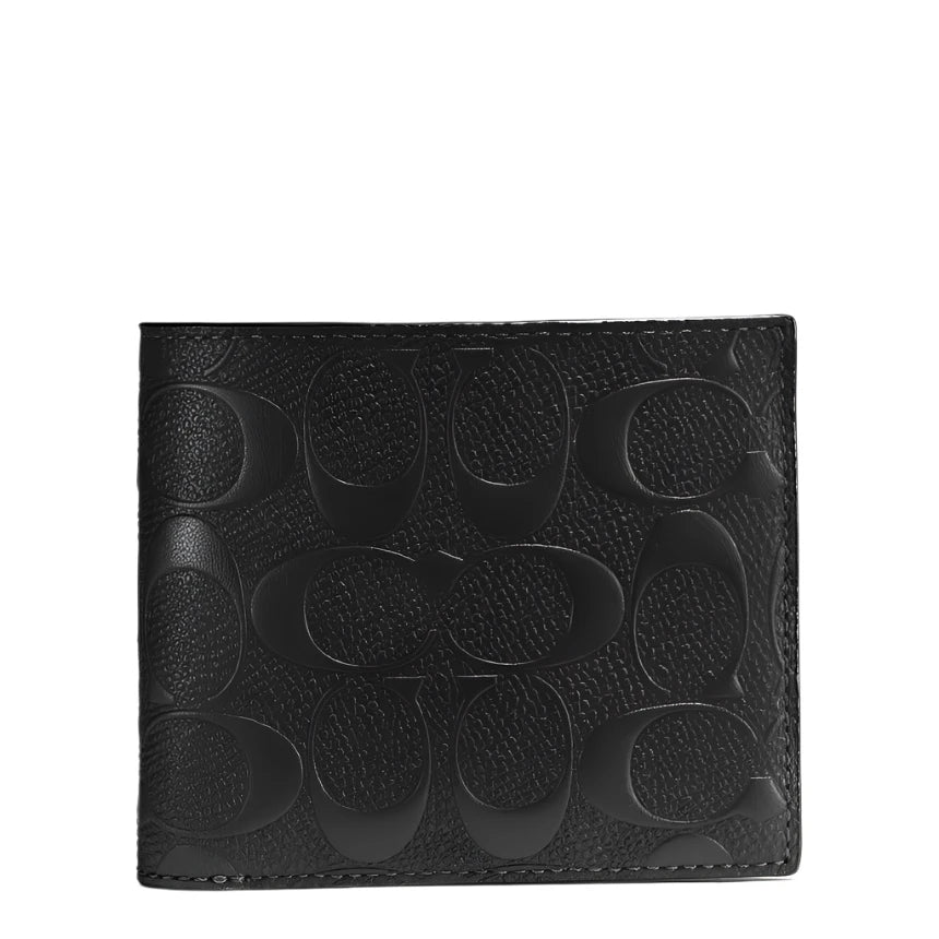 Coach 3-in-1 Wallet in Signature Leather Black | Hype Vault