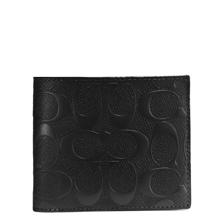 Coach 3-in-1 Wallet in Signature Leather Black | Hype Vault