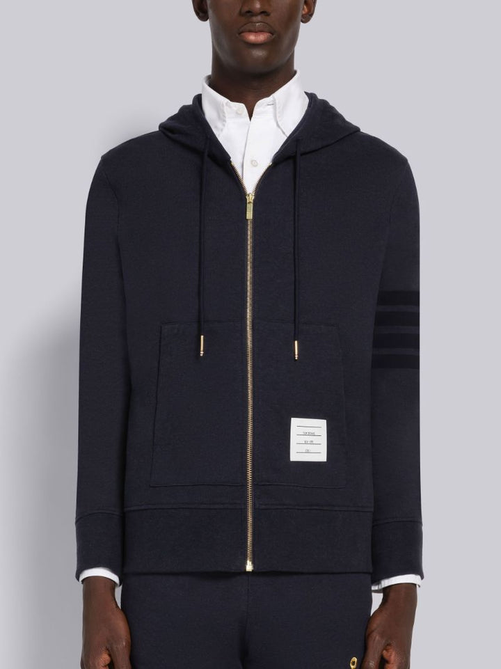 Thom Browne Lightweight Anchor Loopback 4-Bar Zip Hoodie | Hype Vault Kuala Lumpur