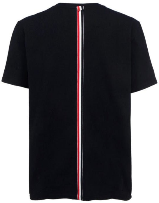 Thom Browne Navy Cotton Pique Center Back Stripe Relaxed Fit Tee | Hype Vault Kuala Lumpur