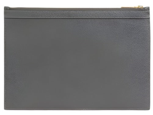 Thom Browne Dark Grey Pebble Grain Leather Paper Label Medium Document Holder | Hype Vault Kuala Lumpur