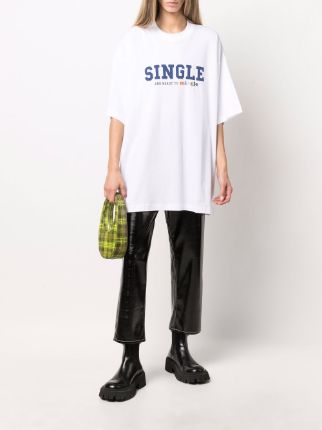 Vetements Single And Ready To Mingle T-Shirt White | Hype Vault Kuala Lumpur