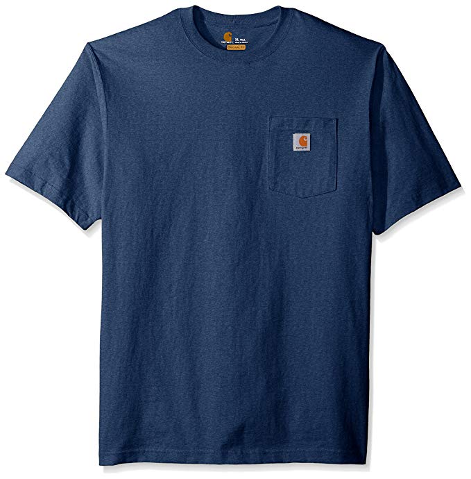 Carhartt K87 Workwear Pocket T-Shirt Dark Blue Cobalt Heather
