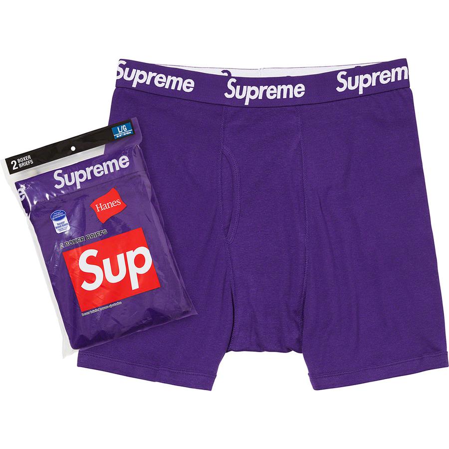 Supreme Hanes Boxer Briefs Purple (2 Pack) (Size S)