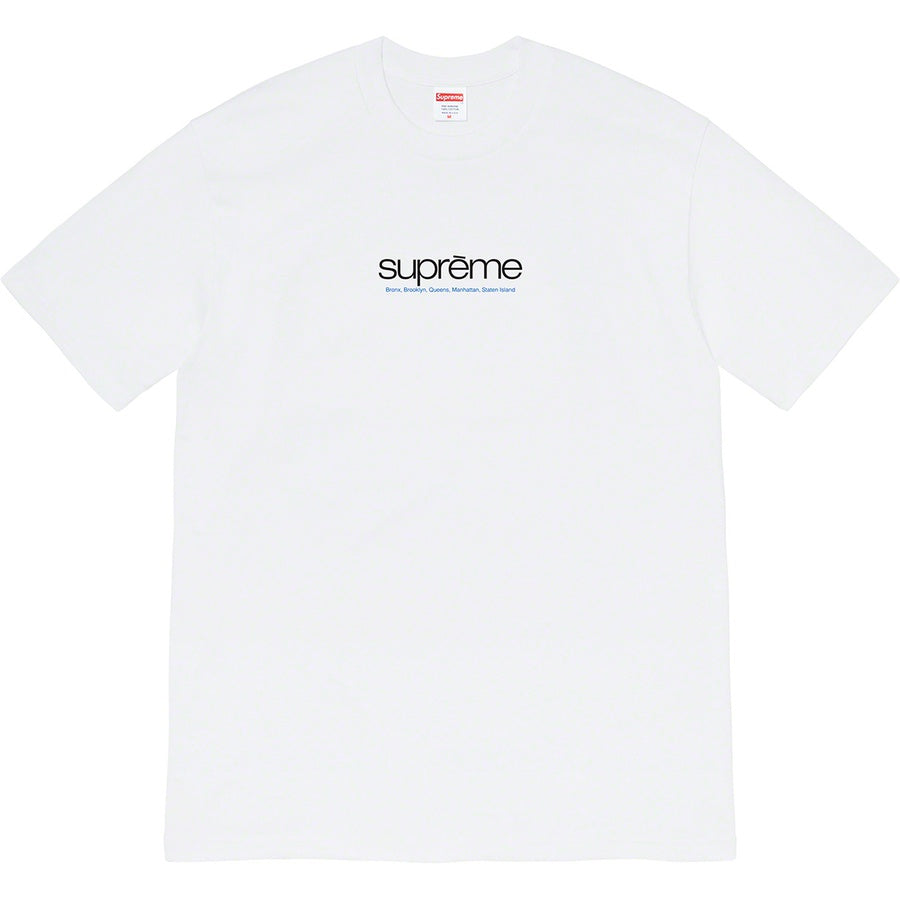 Supreme Five Boroughs Tee White | Hype Vault Kuala Lumpur | Asia's Top Trusted High-End Sneakers and Streetwear Store | Authenticity Guaranteed