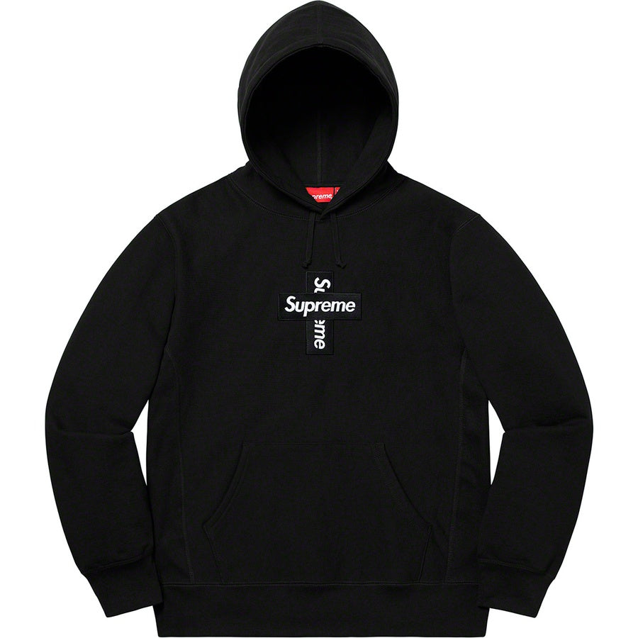 Supreme Cross Box Logo Hooded Sweatshirt Black (FW20) Hype Vault