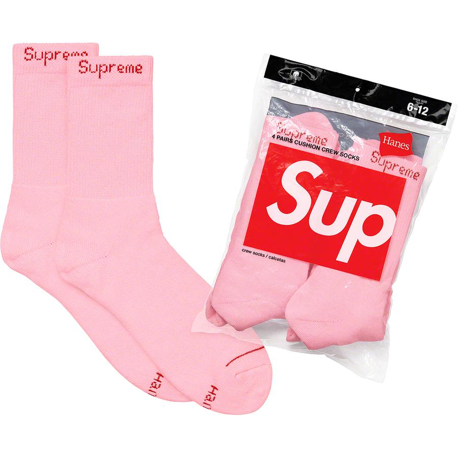 Supreme Hanes Crew Socks Pink (4 Pack) | Hype Vault Kuala Lumpur | Asia's Top Trusted High-End Sneakers and Streetwear Store | Authenticity Guaranteed