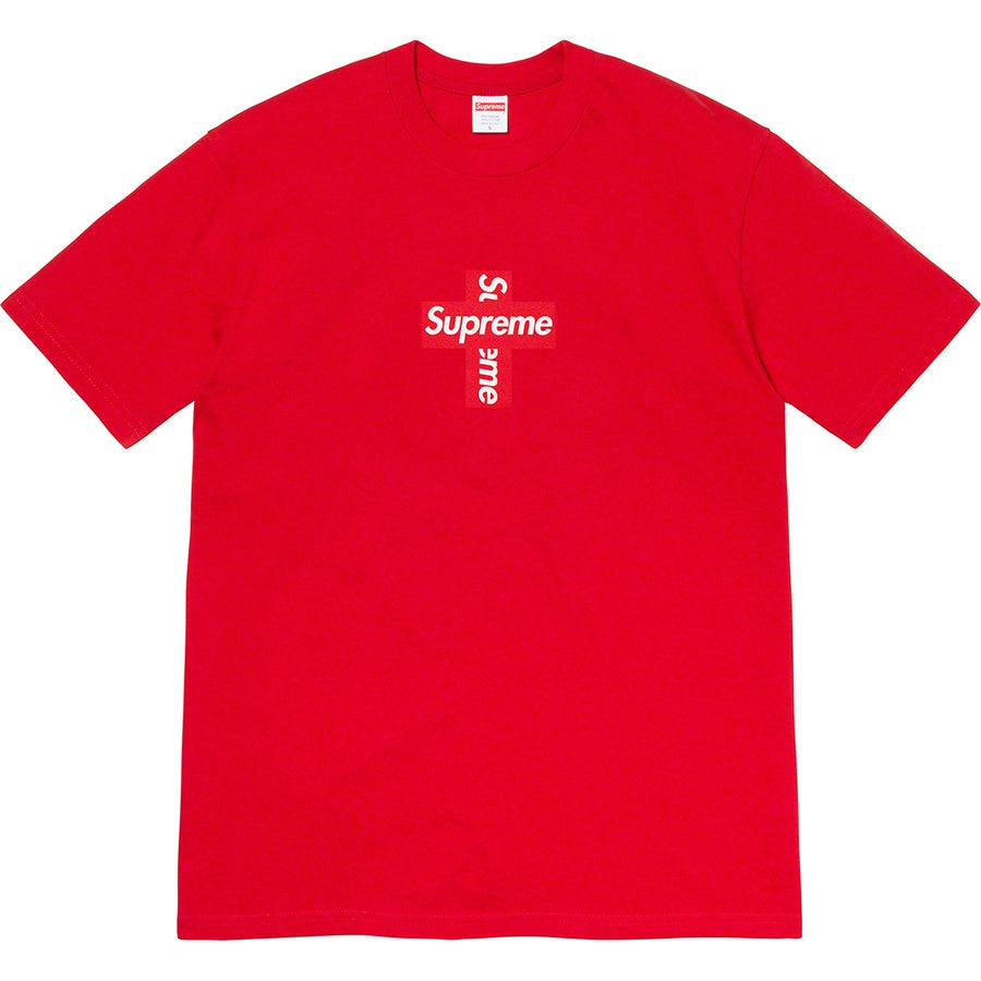 Supreme Cross Box Logo Tee Red (FW20) | Hype Vault Malaysia | 100% authentic streetwear and sneakers