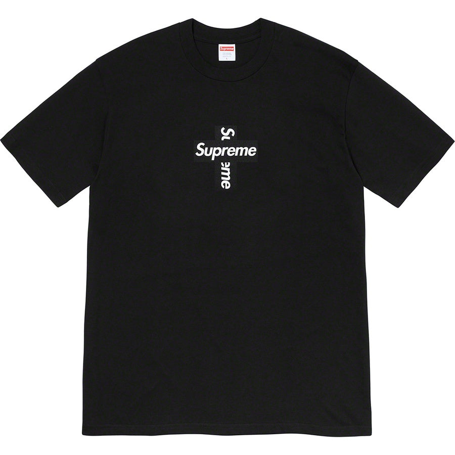 Supreme Cross Box Logo Tee Black (FW20) | Hype Vault Malaysia | 100% authentic streetwear and sneakers