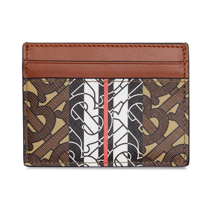 Burberry Monogram Stripe E-canvas Card Case