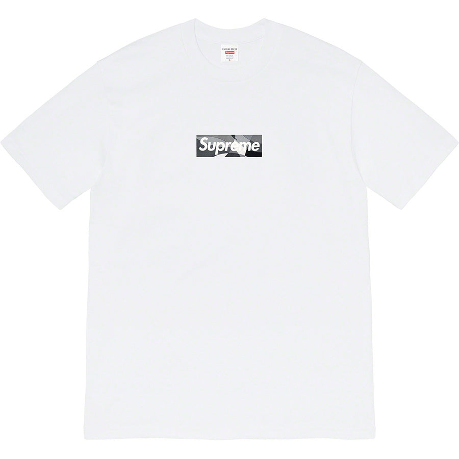 Supreme Emilio Pucci® Box Logo Tee White/Black | Hype Vault Kuala Lumpur | Asia's Top Trusted High-End Sneakers and Streetwear Store | Authenticity Guaranteed