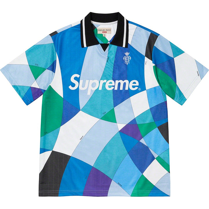Supreme Emilio Pucci® Soccer Jersey Blue | Hype Vault Kuala Lumpur | Asia's Top Trusted High-End Sneakers and Streetwear Store | Authenticity Guaranteed