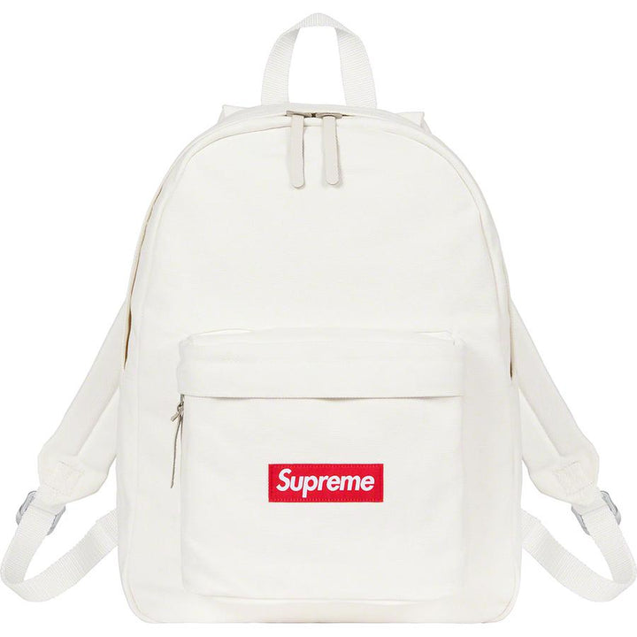 Supreme Canvas Backpack White (FW20) | Hype Vault Malaysia