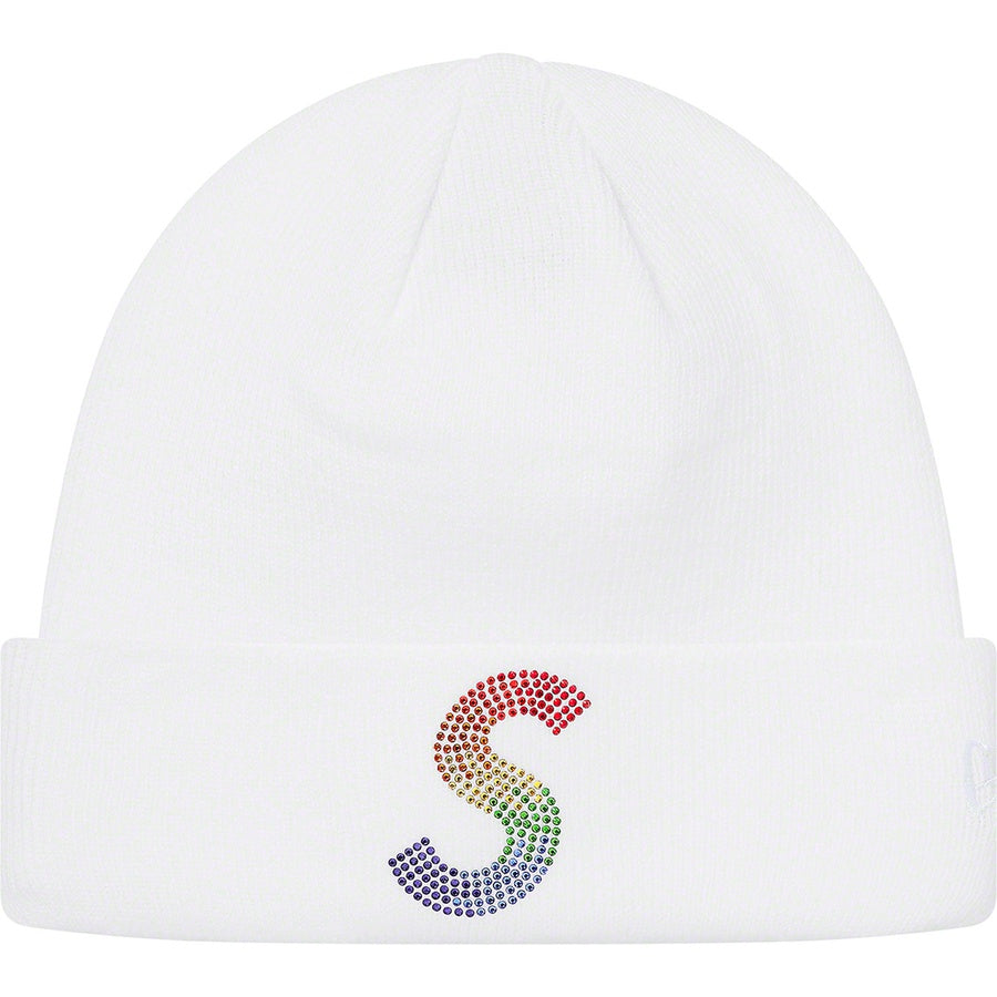 Supreme x New Era x Swarovski S Logo Beanie White | Hype Vault Kuala Lumpur | Asia's Top Trusted High-End Sneakers and Streetwear Store | Authenticity Guaranteed