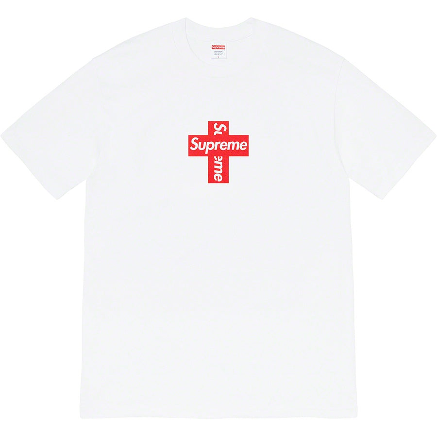 Supreme Cross Box Logo Tee White (FW20) | Hype Vault Malaysia | 100% authentic streetwear and sneakers