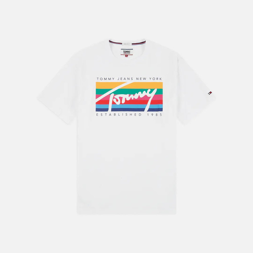 Tommy Hilfiger Rainbow Box T-shirt White (Size M)