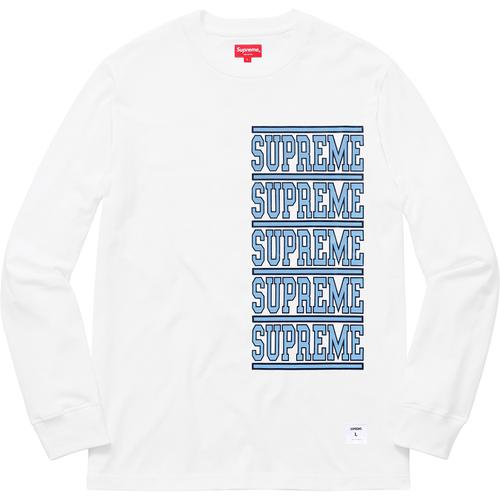 Supreme Stacked L/S Top White | Hype Vault Kuala Lumpur | Asia's Top Trusted High-End Sneakers and Streetwear Store