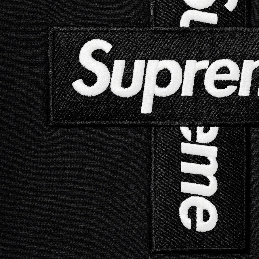 Supreme Cross Box Logo Hooded Sweatshirt Black FW20 | Hype Vault Malaysia