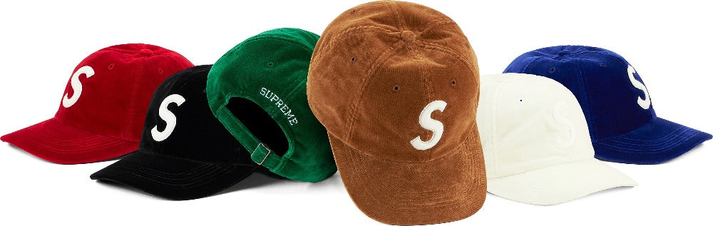 Supreme Velvet S Logo 6-Panel Red | Hype Vault | Malaysia's leading streetwear store | Authentic without a doubt