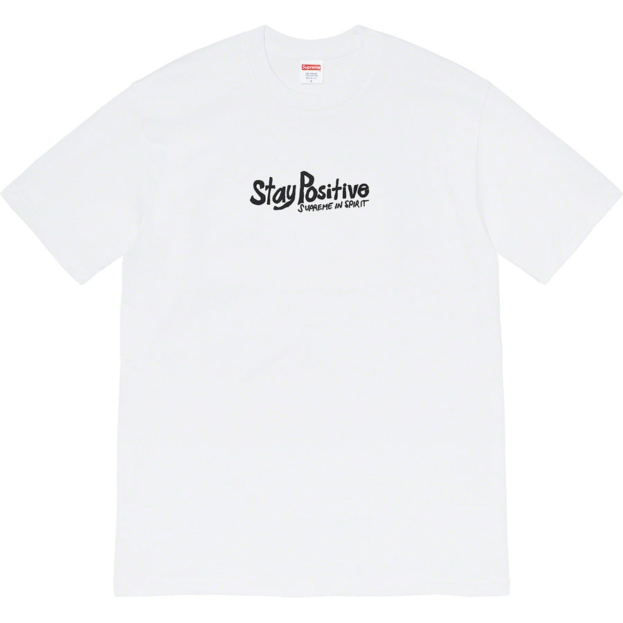 Supreme Stay Positive Tee White | Hype Vault Malaysia