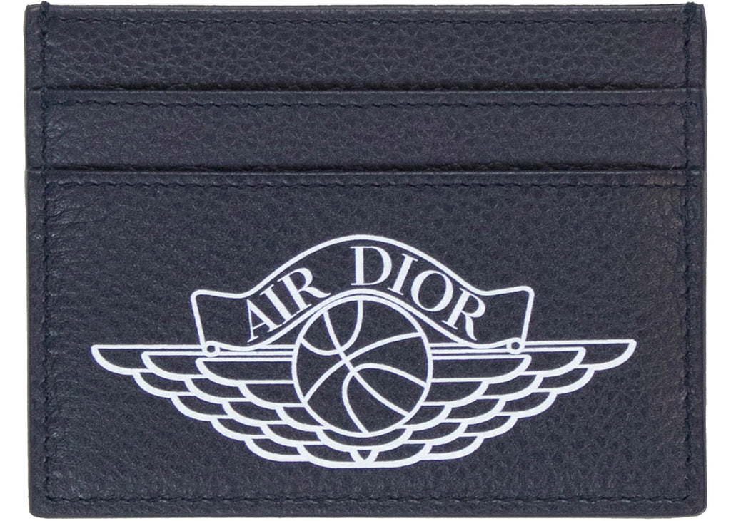 Dior x Jordan Wings Card Holder Navy (4 Card Slot) - Hype Vault 