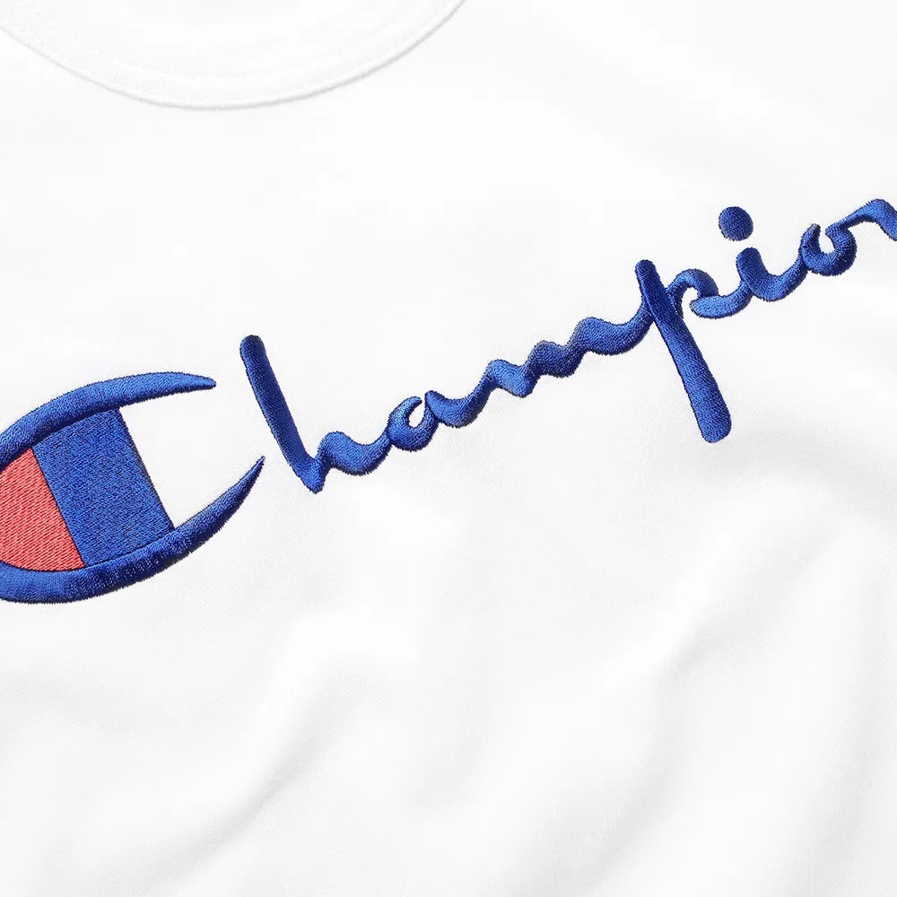 Champion Embroidered Big Script T-Shirt White - Hype Vault 