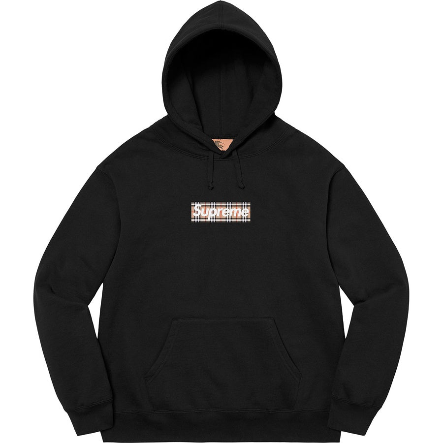 Supreme x Burberry Box Logo Hooded Sweatshirt Black | Hype Vault | Asia's Top Trusted High-End Sneakers and Streetwear Store