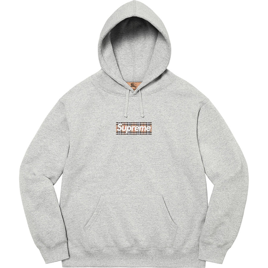 Supreme x Burberry Box Logo Hooded Sweatshirt Heather Grey (Pre