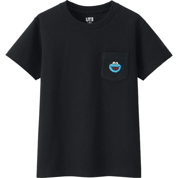 KAWS x Uniqlo x Sesame Street Graphic T-shirt Black | Hype Vault Malaysia
