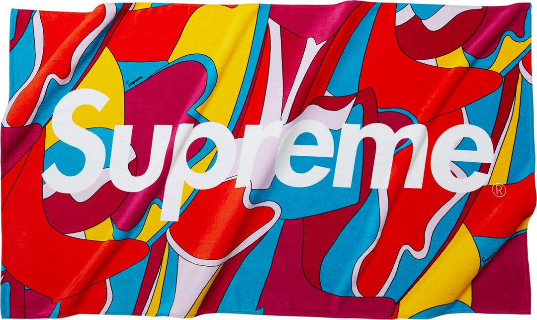 Supreme Abstract Beach Towel Red | Hype Vault Malaysia
