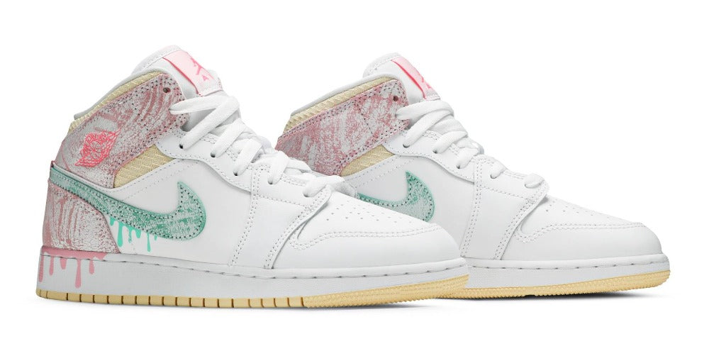 Air Jordan 1 Mid Paint Drip (GS)  | Hype Vault Kuala Lumpur | Asia's Top Trusted High-End Sneakers and Streetwear Store