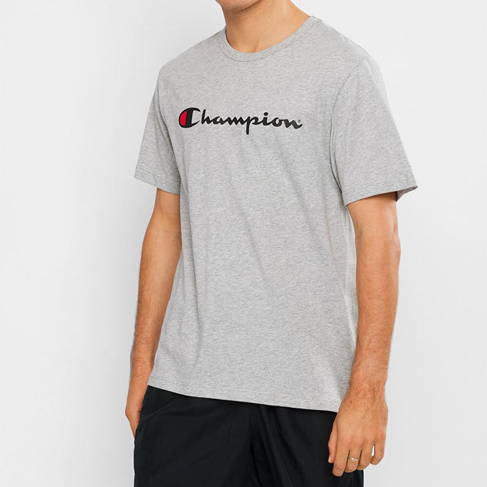 Champion Printed Logo T-Shirt Oxford Heather | Hype Vault Kuala Lumpur | Asia's Top Trusted High-End Sneakers and Streetwear Store | Authenticity Guaranteed