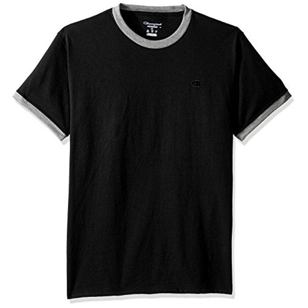 Champion Classic Jersey Ringer Tee Black/Oxford (Size L)