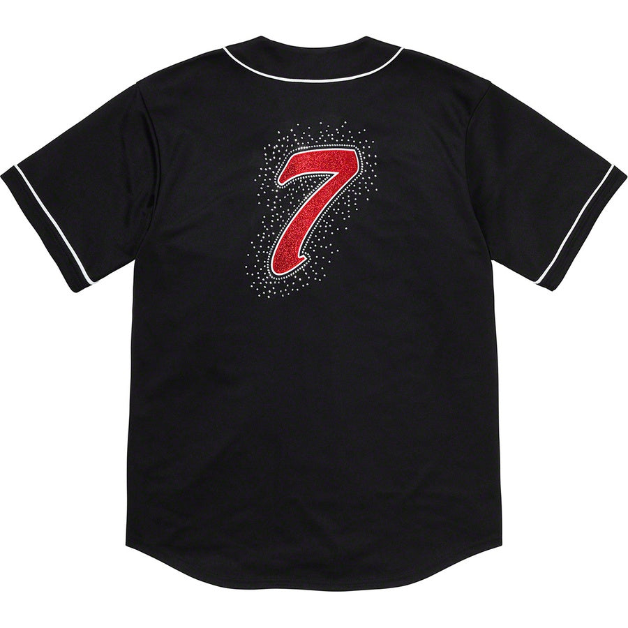 Supreme Rhinestone Baseball Jersey Black (Size M) - Hype Vault 