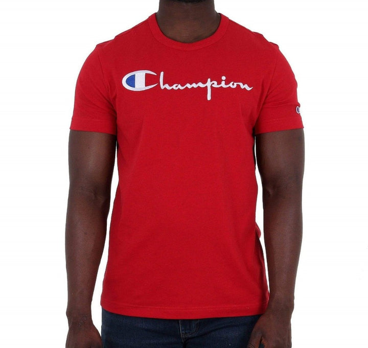 Champion Embroidered Big Script T-Shirt Red - Hype Vault 