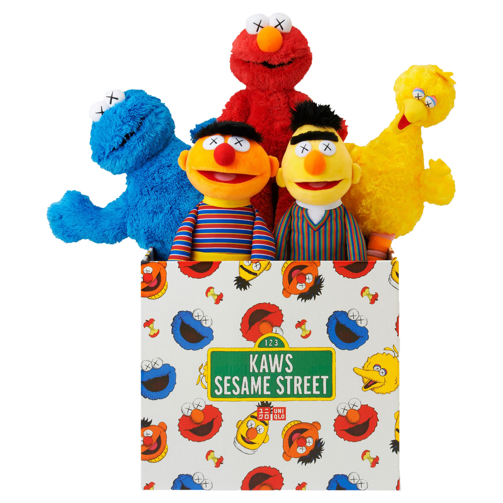 KAWS Sesame Street Uniqlo Plush Toy Complete Box Set | Hype Vault Malaysia