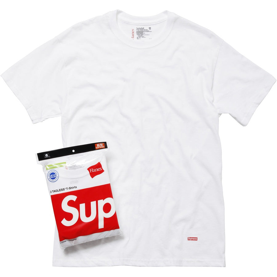 Supreme Hanes Tagless Tees White 3 Pack | Hype Vault Kuala Lumpur | Asia's Top Trusted High-End Sneakers and Streetwear Store